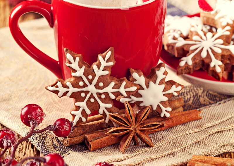 Snowflake Cookies and Mug
