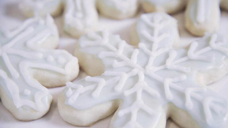 Snowflake Cookies — White