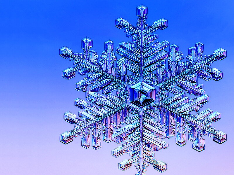 Snowflake Crystal — Blue, Serene, Photograph
