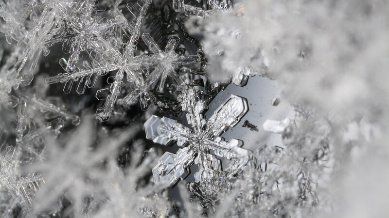 Snowflake Crystals — White, Cold