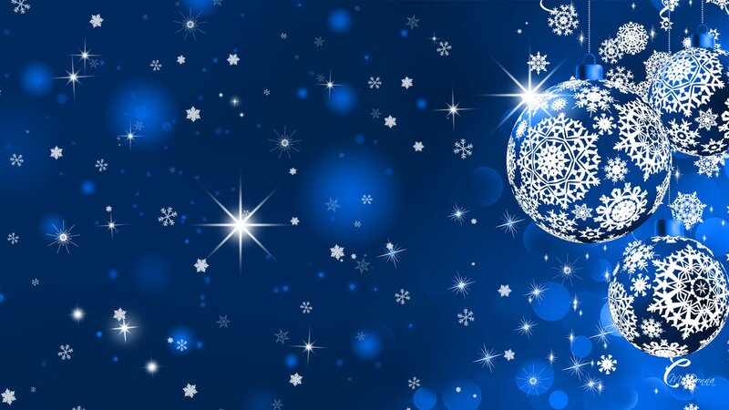 Snowflake-decorated Ornaments — Blue
