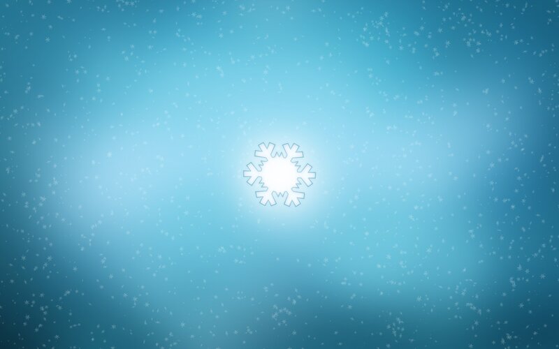 Snowflake in Blue Sky — Calm, Winter, Digital Art