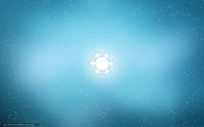 Snowflake in Blue Sky — Calm, Winter