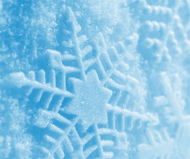 Snowflake in Snow — Blue, Cold