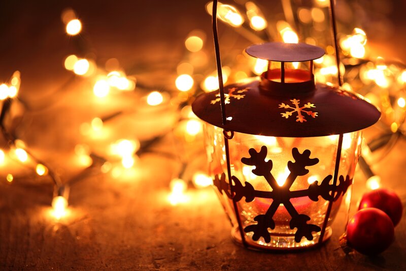Snowflake Lantern — Orange