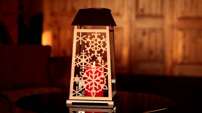 Snowflake Lantern with Candle
