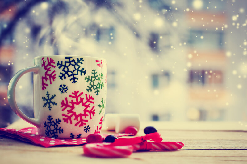 Snowflake Mug on Table