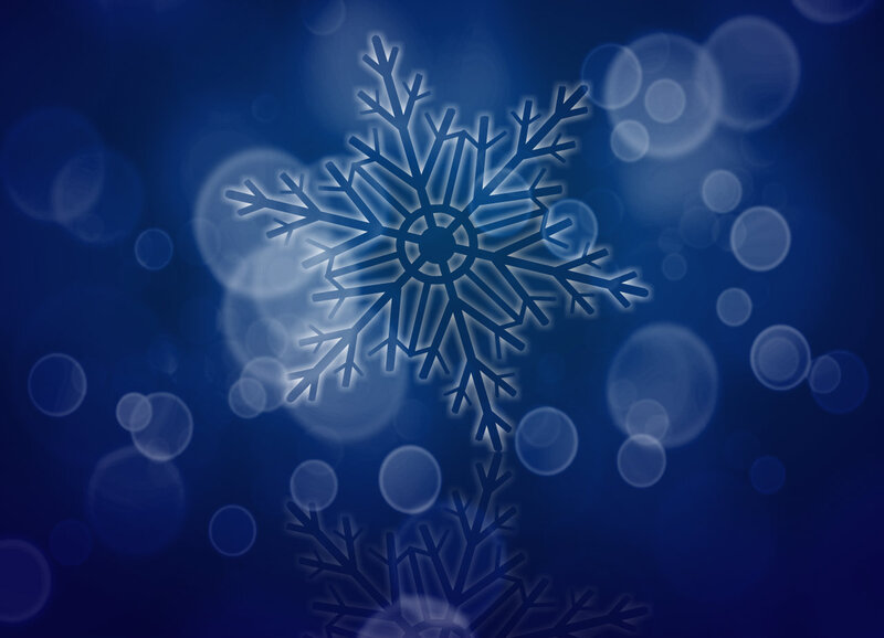 Snowflake on Blue Background — Calm