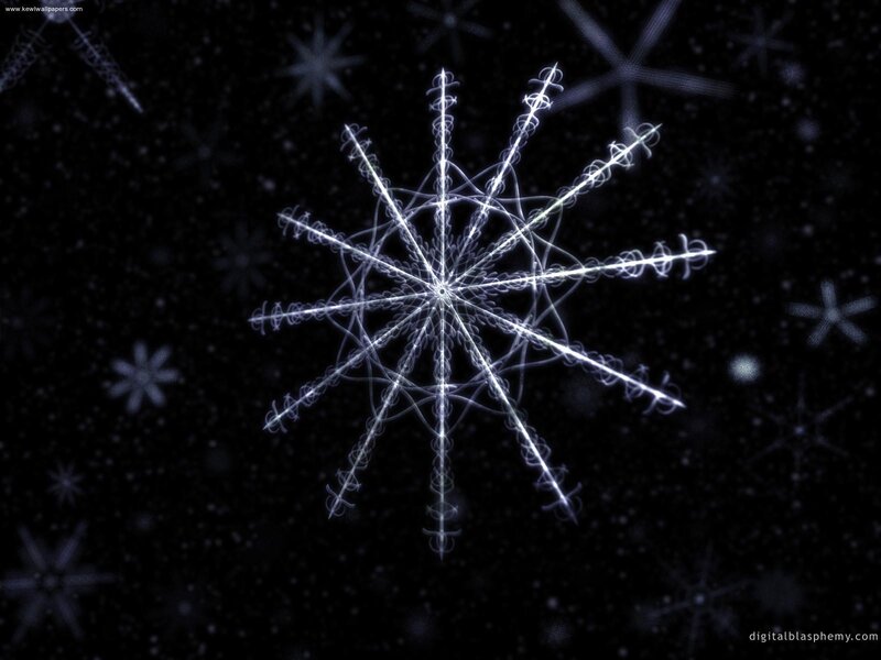 Snowflake on dark background