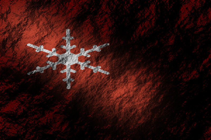 Snowflake on Red Texture