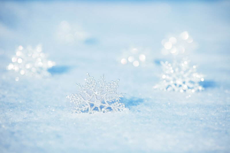 Snowflake on Snow — White, Serene, Winter, Photograph, Light