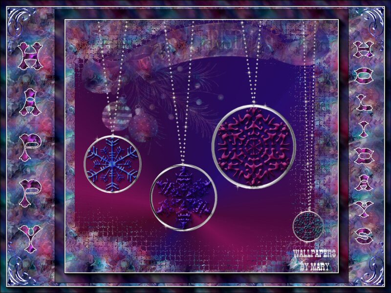 Snowflake Ornaments — Purple