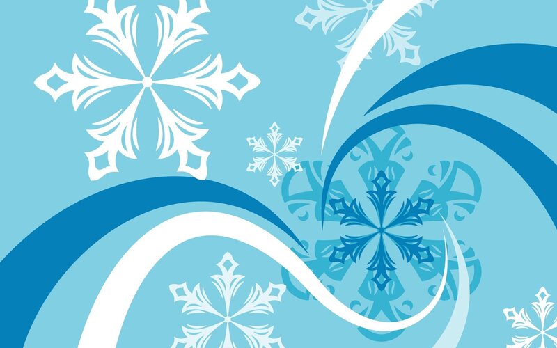Snowflake Pattern — Blue, Calm, Winter, Vector Art