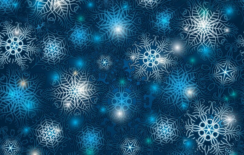 Snowflake Pattern — Blue, Festive