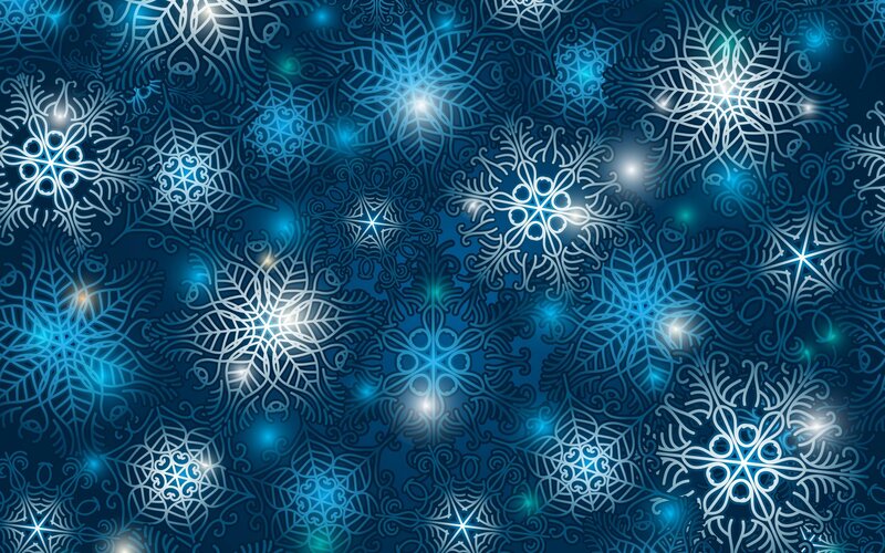 Snowflake Pattern — Blue