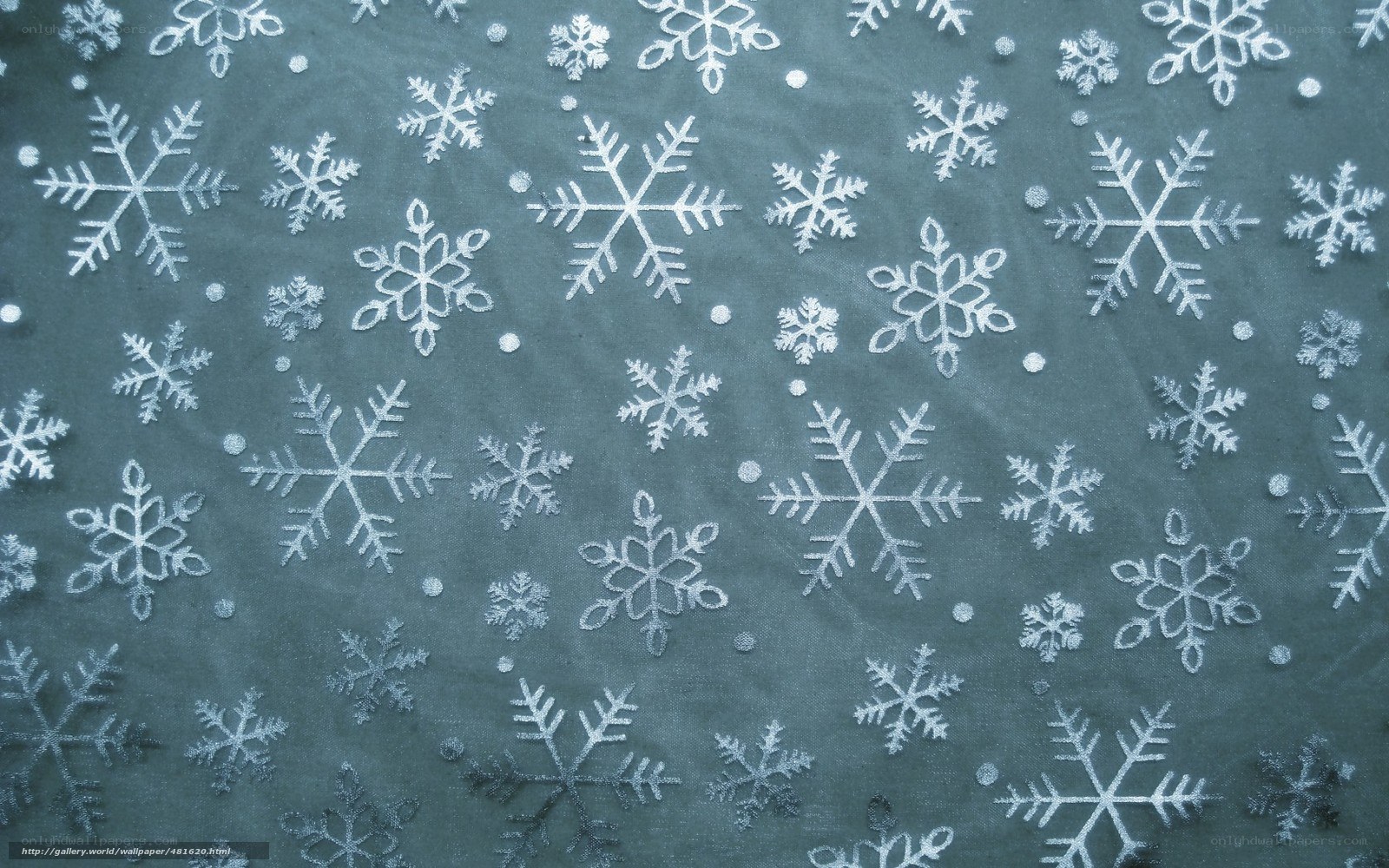 snowflake pattern on dark fabric