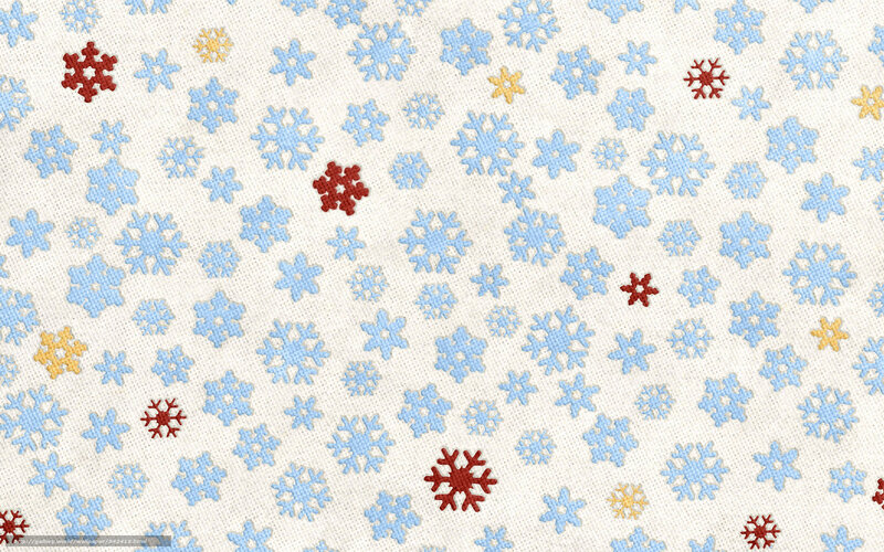 Snowflake Pattern on Fabric