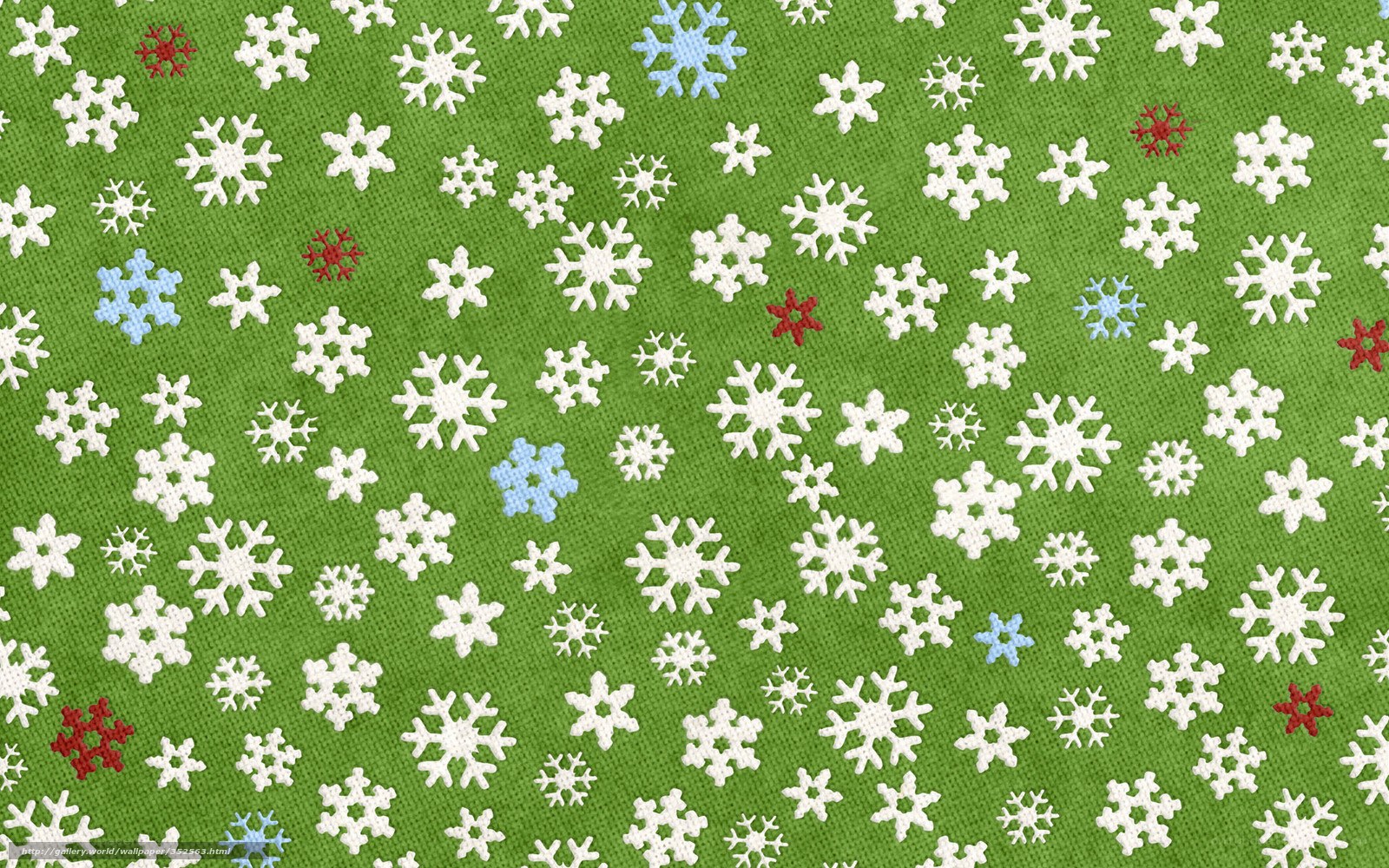 snowflake pattern on green fabric