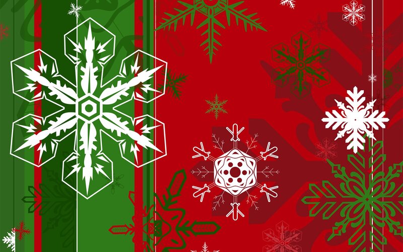 Snowflake Pattern — Red
