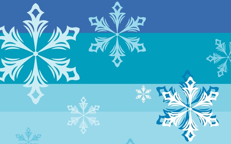 Snowflake Patterns — Blue, Calm