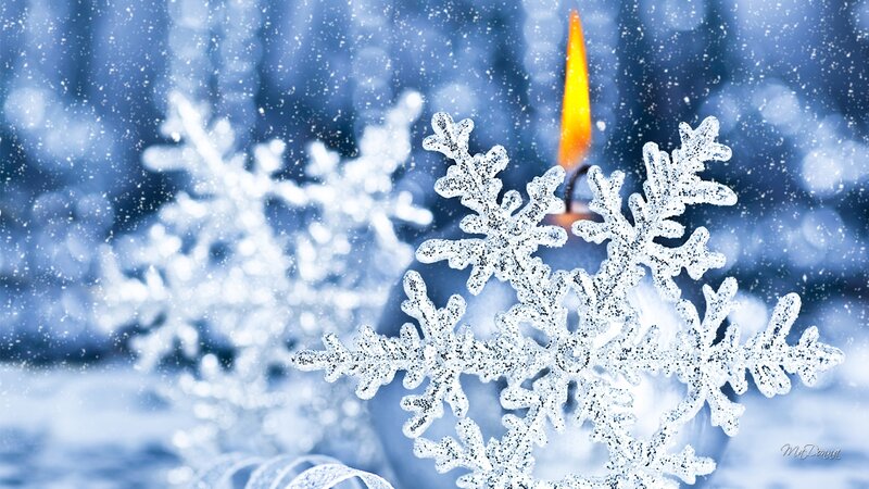 Snowflake with Candle