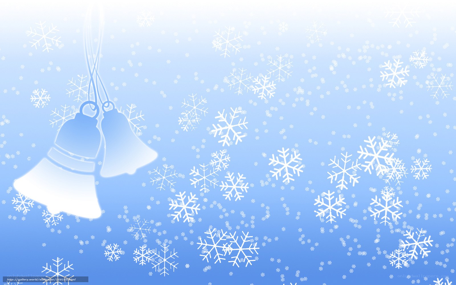 snowflakes and bells wallpaper