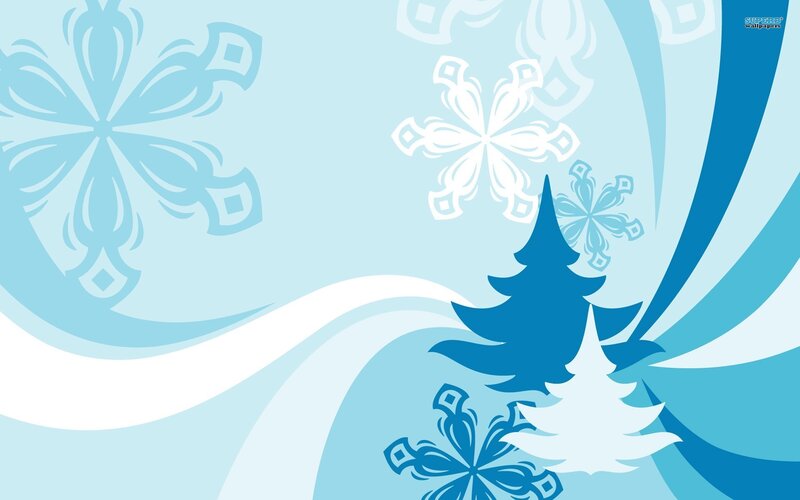 Snowflakes and Pine Trees
