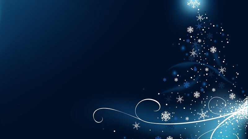 Snowflakes and Swirls — Blue