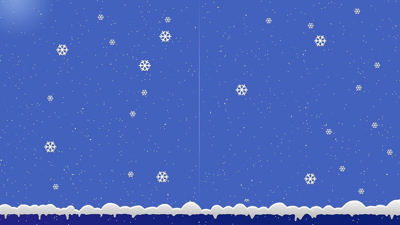 Snowflakes Falling at Night — Blue