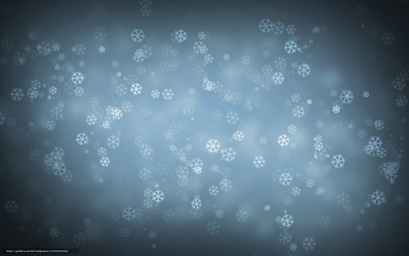 Snowflakes Falling — Blue, Calm, Winter, Digital Art, Blurry Background