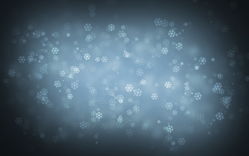 Snowflakes Falling — Blue, Calm, Winter, Digital Art, Dark Background