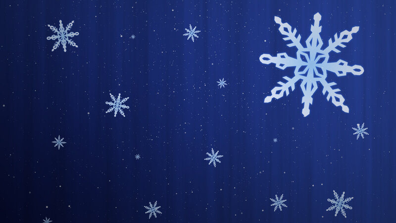 Snowflakes Falling — Blue, Calm, Winter, Digital Art, Stars