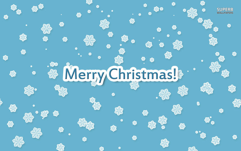 Snowflakes Falling — Blue, Festive