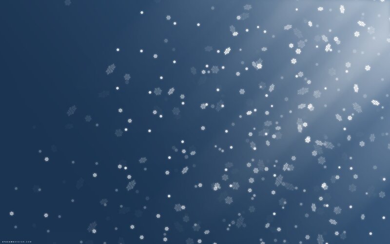 Snowflakes Falling — Blue, Serene, Night