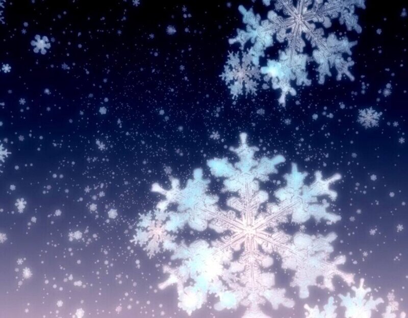Snowflakes Falling — Blue, Serene