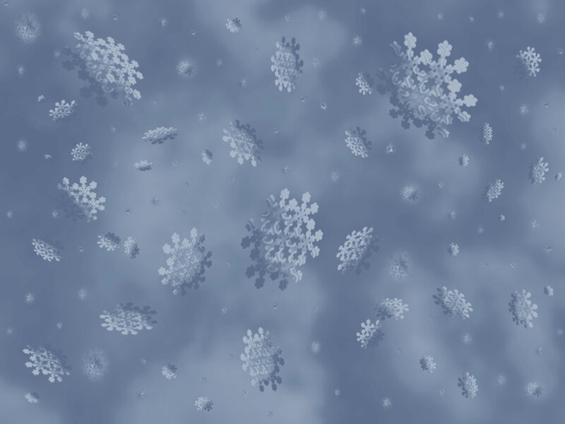 Snowflakes Falling — Blue