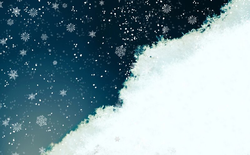Snowflakes Falling — White, Calm