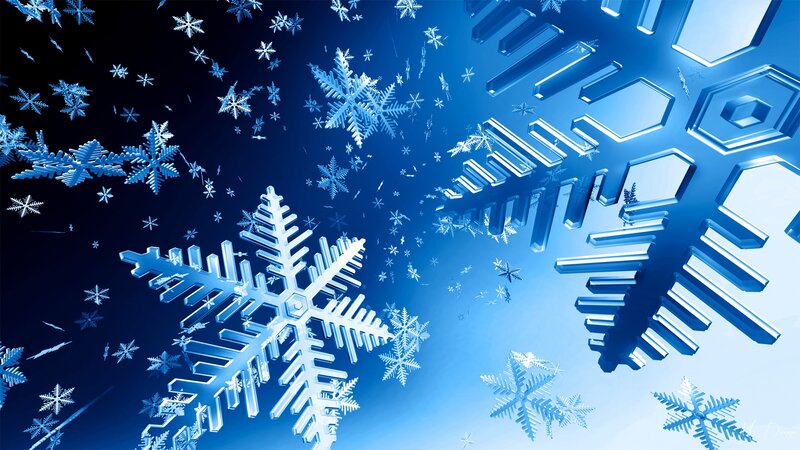 Snowflakes in Blue Light — Cold