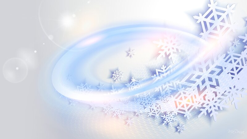 Snowflakes in Motion — White