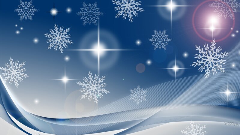 Snowflakes in Night Sky