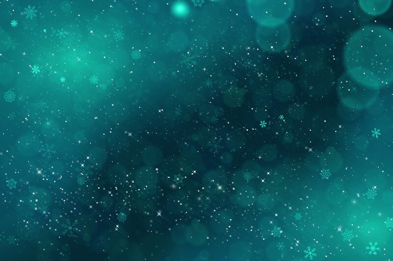 Snowflakes in Teal Background