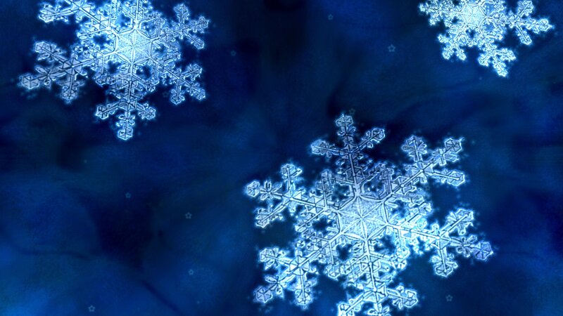 snowflakes on blue background