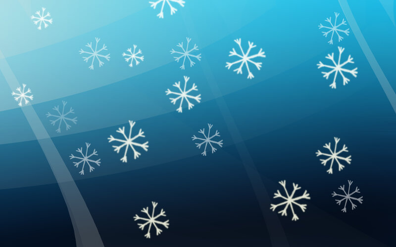snowflakes on blue background