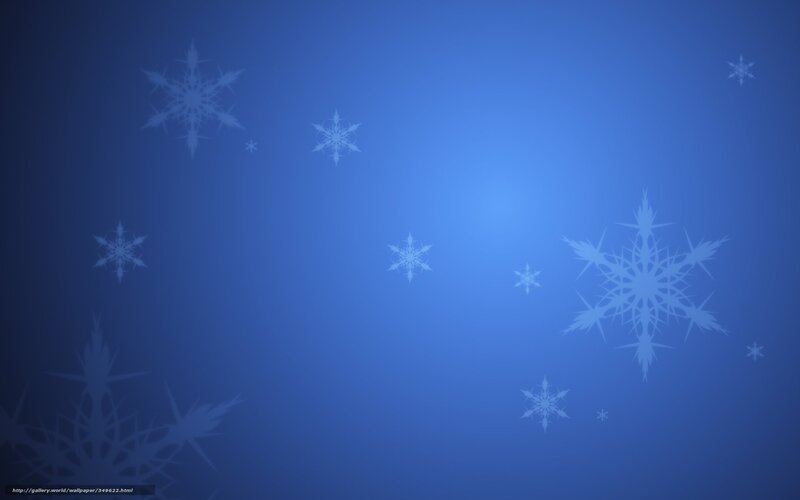 Snowflakes on Blue Background — Calm, Digital Art