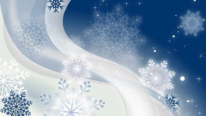 Snowflakes on Blue Background — Calm, Night