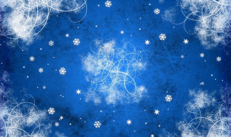 Snowflakes on Blue Background — Calm