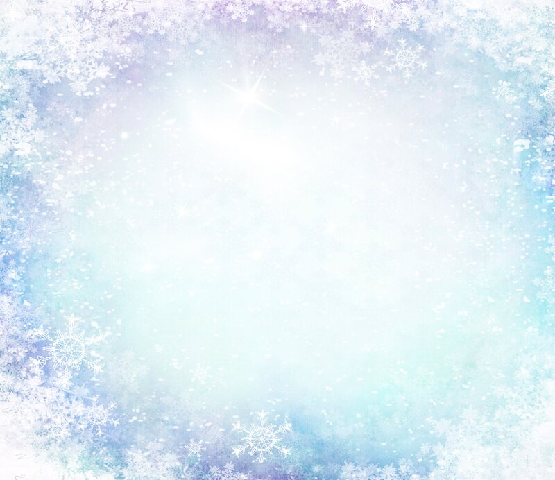 Snowflakes on Blue Background — Calm, Winter, Digital Art, Stars, Glow