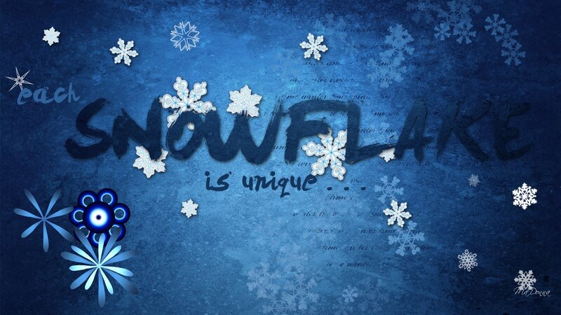 Snowflakes on Blue Background — Calm, Winter