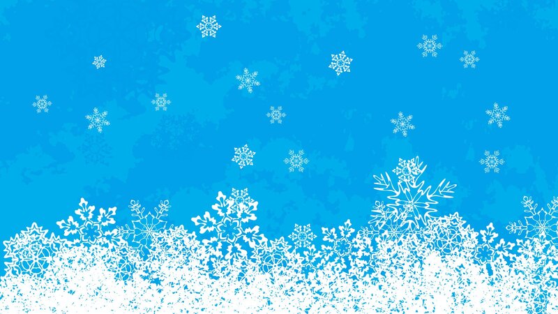Snowflakes on Blue Background — Calm, Winter, Vector Art, White