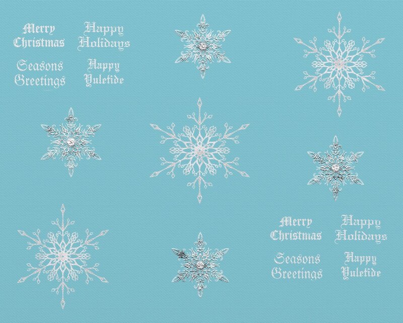 Snowflakes on Blue Background — Festive